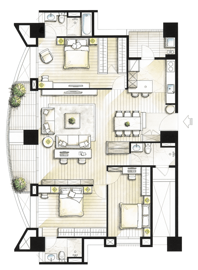 A戶傢俱配置參考圖